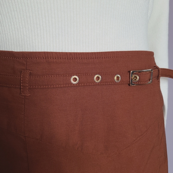 Anthropologie Brown Belted Pencil Skirt - Picture 7 of 15
